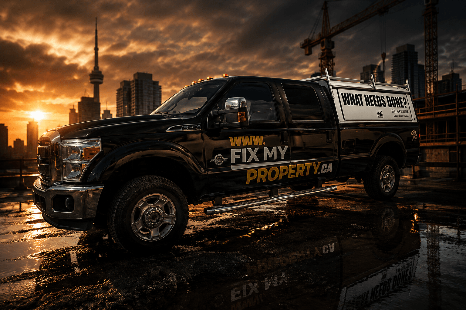 MacTor Fix My Property branded work truck — GTA
